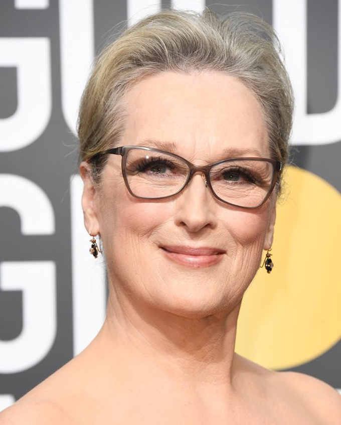 Meryl Streep Maquiagem Golden Globes 2018
